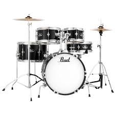 מערכת תופים Pearl Roadshow 5pc drum set 18" Jet Black