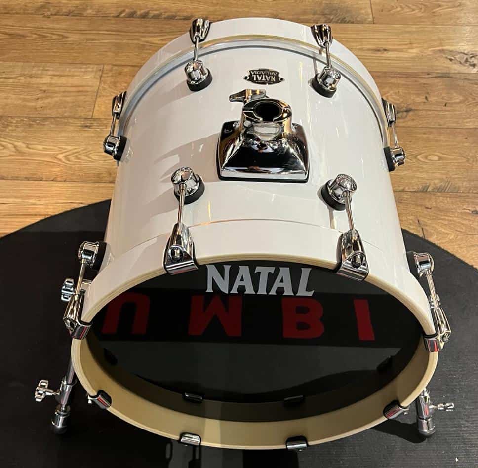 תוף בס בודד Marshall Natal Arcadia Bass Drum Piano White 16